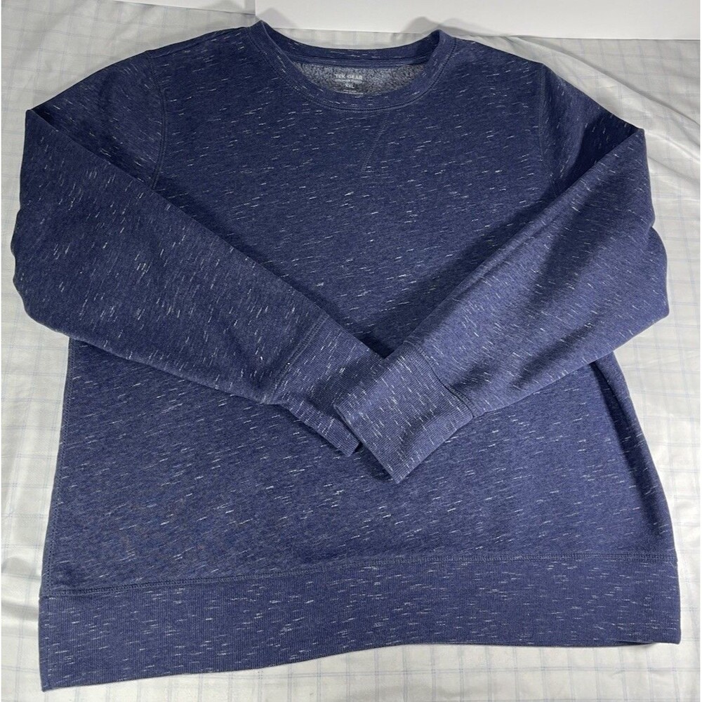 Tek Gear Ultrasoft Fleece Crewneck Sweatshirt Mens XXL Blue Heather Pullover